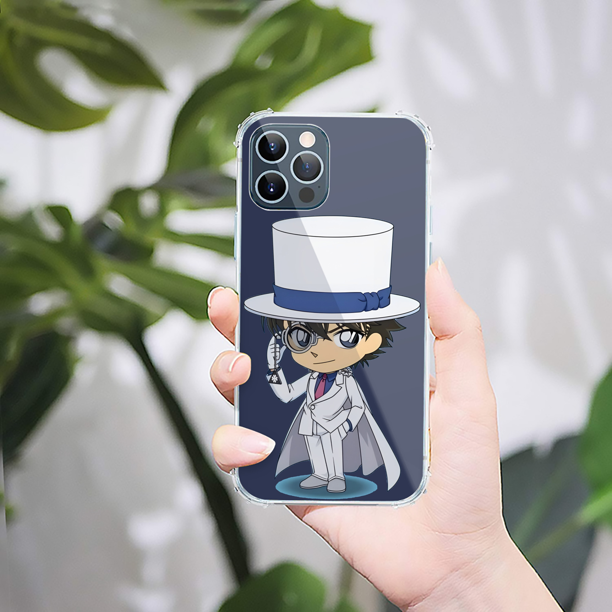 （画像用） 名探偵コナン くろば かいと Detective Conan Kuroba Kaito 【iPhone 12シリーズ対応】透明スマホケース（クリアソフトケース）